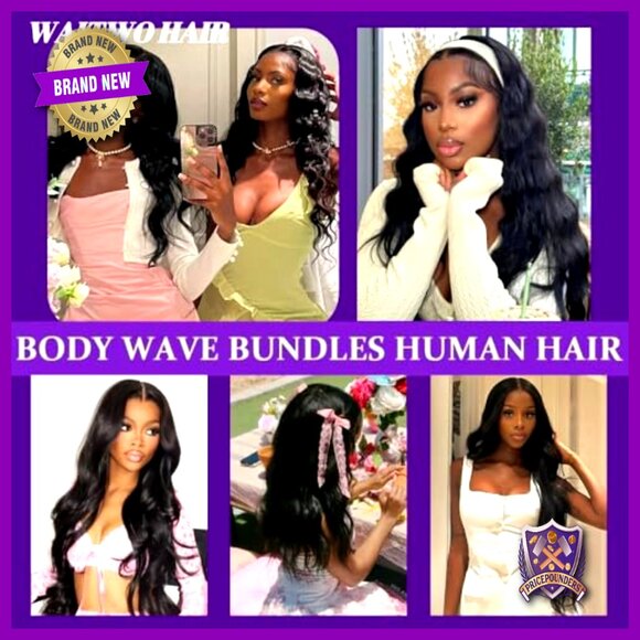 4 Bundle 100% Virgin Brazilian Human Hair Extensions Body Wave 18-24 Inch main image 6